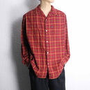 “POLO JEANS” open collar check shirt