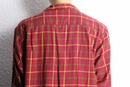 “POLO JEANS” open collar check shirt