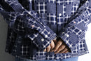 patchwork check oversized BD shirt
