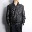 reversible padded leather jacket