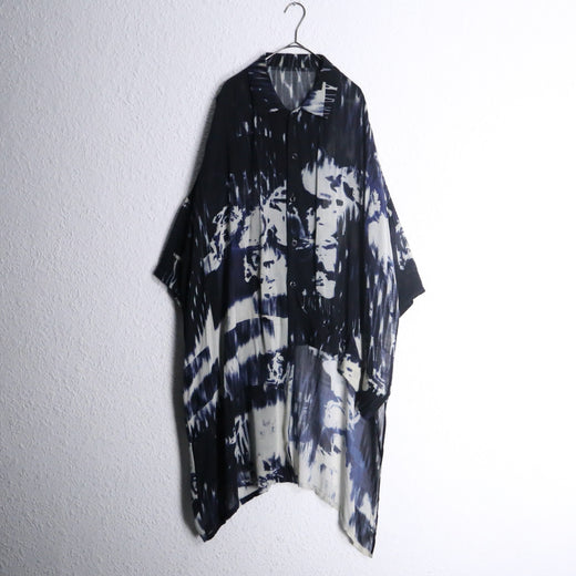 2020SS Y's abstract pattern S/S long shirt