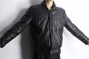 reversible padded leather jacket