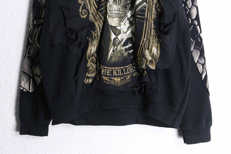 "Re:make" bolo skull hoodie
