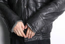 reversible padded leather jacket