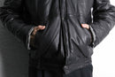 reversible padded leather jacket