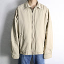oversized beige harrington jacket