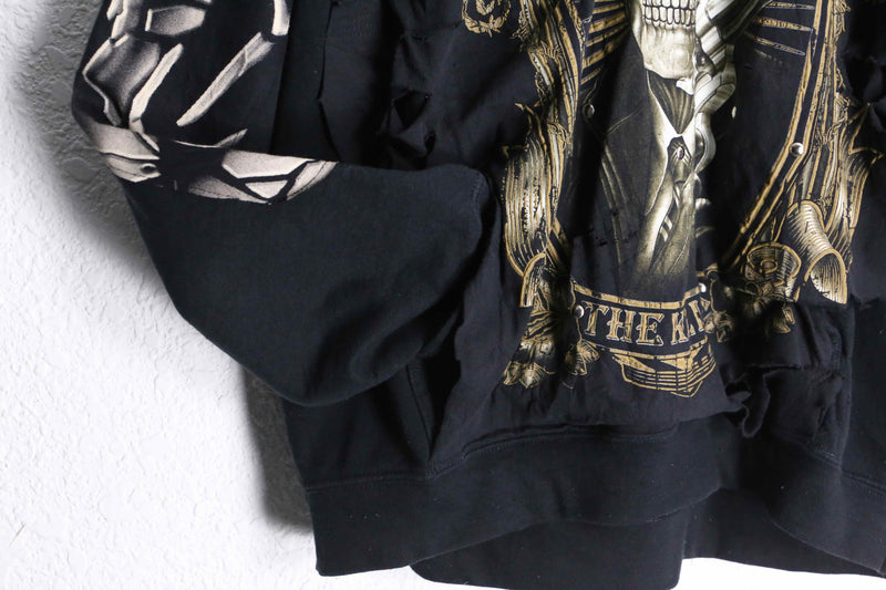 "Re:make" bolo skull hoodie