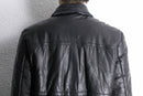 reversible padded leather jacket