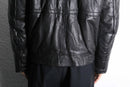 reversible padded leather jacket