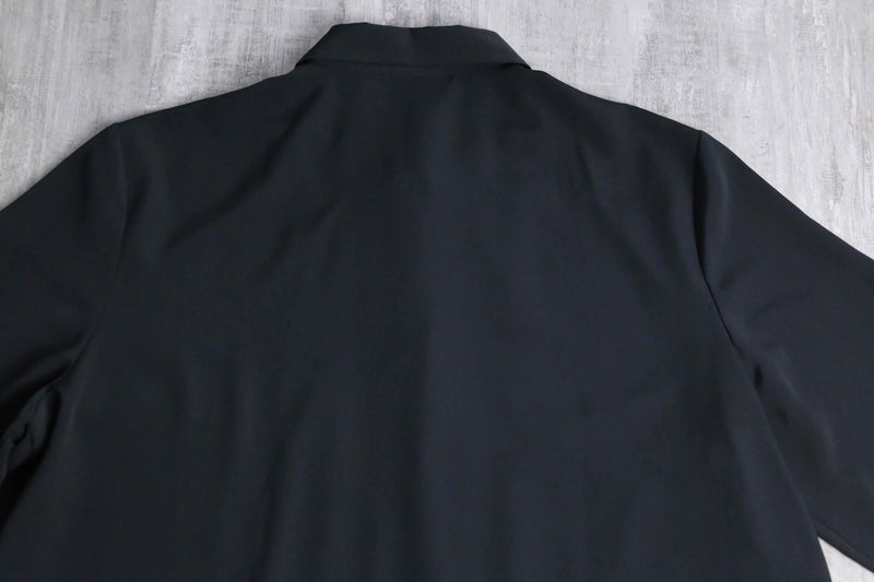 black color pin tuck poly shirt