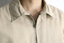 oversized beige harrington jacket