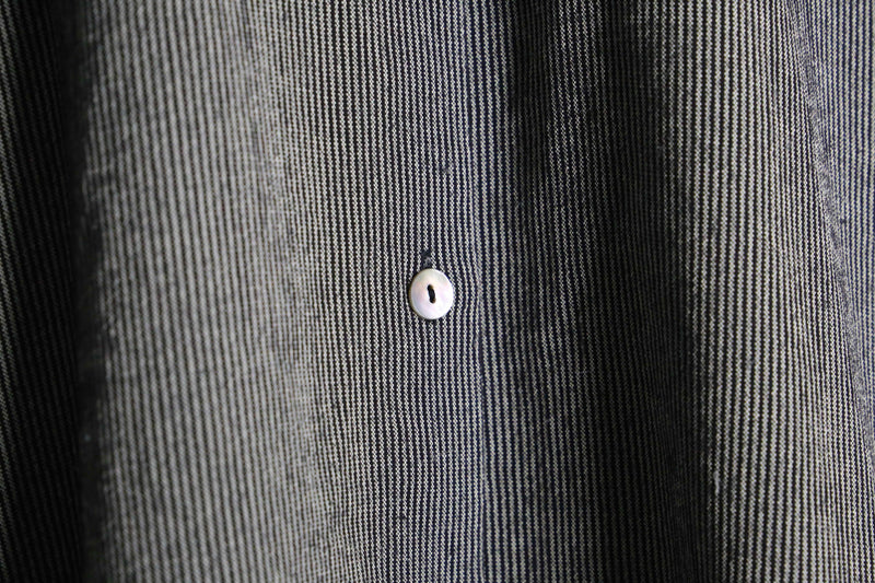 ”CHICO’S” gray black stripe L/S shirts