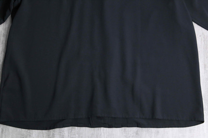 black color pin tuck poly shirt