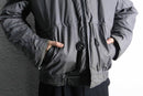 reversible padded leather jacket