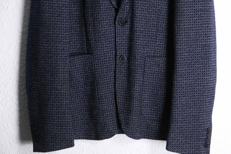 dark navy single breasted tailored jacket
