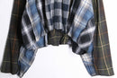 “Re:make” dark color docking check shirts