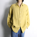 "chico's" mustard linen relaxed shirt