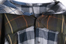 “Re:make” dark color docking check shirts