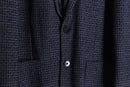 dark navy single breasted tailored jacket