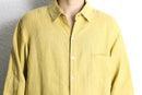 "chico's" mustard linen relaxed shirt