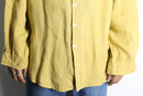 "chico's" mustard linen relaxed shirt