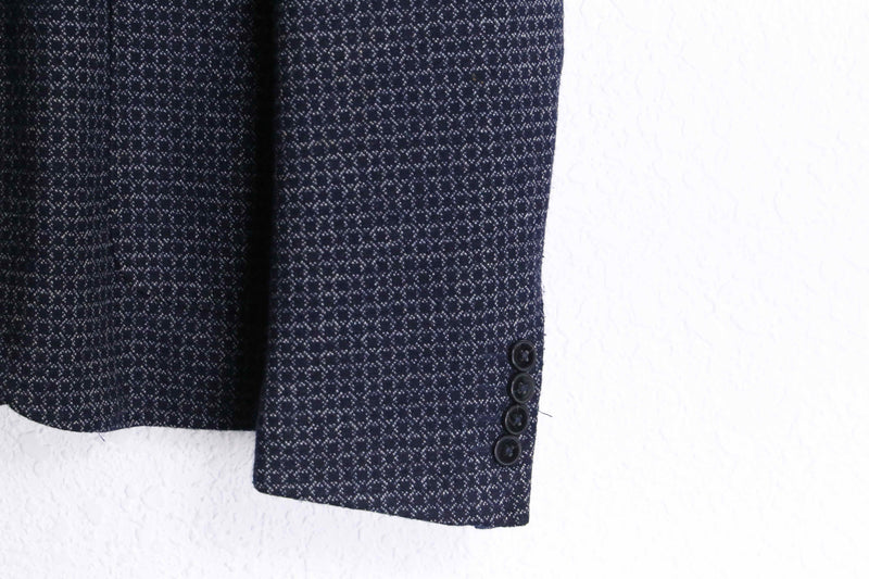 dark navy single breasted tailored jacket