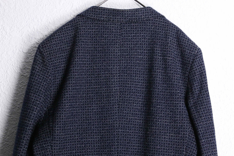 dark navy single breasted tailored jacket