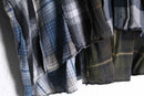 “Re:make” dark color docking check shirts