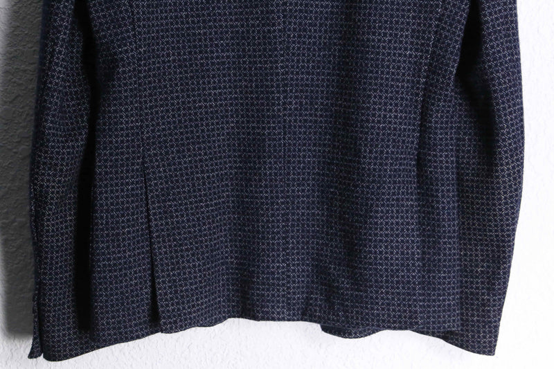 dark navy single breasted tailored jacket