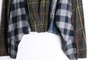 “Re:make” dark color docking check shirts
