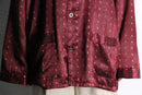 80〜90’s burgundy satin pajama shirt