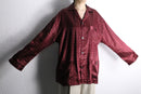 80〜90’s burgundy satin pajama shirt