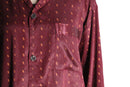 80〜90’s burgundy satin pajama shirt