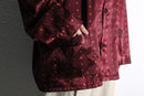 80〜90’s burgundy satin pajama shirt