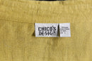 "chico's" mustard linen relaxed shirt