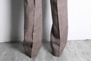 70’s warm color check flare pants