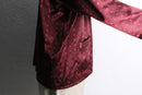 80〜90’s burgundy satin pajama shirt
