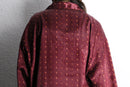 80〜90’s burgundy satin pajama shirt