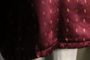 80〜90’s burgundy satin pajama shirt