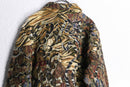 ”CHICO’S” brown base total pattern patchwork gobelin jacket
