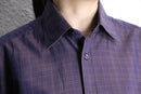 06ss “BOSS” iridescent check dress shirt