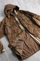 Camouflage military hooded jaket