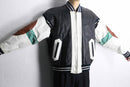 american football leather blouson