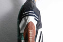 american football leather blouson