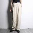 ivory linen 1tuck tapered slacks