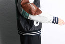 american football leather blouson