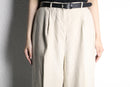 ivory linen 1tuck tapered slacks