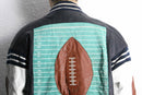 american football leather blouson