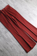 red color wide pants