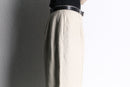 ivory linen 1tuck tapered slacks